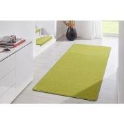 Loper Uni Laagpolig Effen Vloerkleed - Fancy - Groen - 80x300 cm