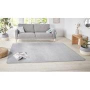 Laagpolig Effen Uni Vloerkleed - Nasty - Zilver - 140x200 cm