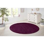 Rond Laagpolig Effen Uni Vloerkleed - Nasty - Blackberry - 200cm rond ...