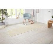 Loper Laagpolig Effen Uni Vloerkleed - Nasty - Creme - 80x150 cm