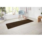 Loper Laagpolig Effen Uni Vloerkleed - Nasty - Bruin - 80x300 cm