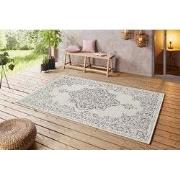 Laagpolig Vintage vloerkleed - Tilos - Binnen en buitenkleed - Creme /...