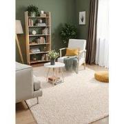 Elle Decoration - Rocco Wol lookvloerkleed - Creme - 80x150 cm