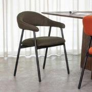 LABEL51 Eetkamerstoel Amaze - Hunter - Breathe - Zwart Metalen Frame