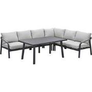 Garden Impressions Tarera lounge dining set 5-delig - donker grijs