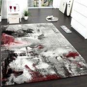 Laagpolig Vloerkleed - Cantera - Grijs / Rood - 120x170 cm