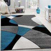 Laagpolig Vloerkleed - Diamesa - Modern - Turquoise / Blauw - 80x150 c...