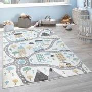 Kinderkamer Vloerkleed - Ninaro - Stad - Creme - 120x160 cm