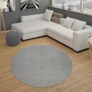 Laagpolig Effen Uni Vloerkleed Porera - Zilver - 120x170 cm