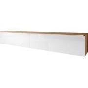 Meubella - TV-Meubel Dixon - Eiken - Wit - 180 cm