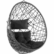 ALATRI - Hangstoel - Zwart - PE rotan