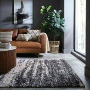 Hoogpolig Vloerkleed Dune Ombre - Grijs - 80x150 cm