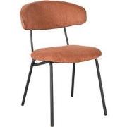 LABEL51 Eetkamerstoel Zack - Rust - Ribcord - Zwart Metalen Frame