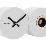 Wall clock Duo Cuckoo matt white