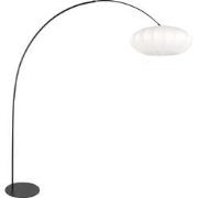 Anne Lighting - vloerlamp - Curve - wit zwart - metaal - booglamp - E2...