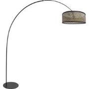 Anne Lighting - vloerlamp - Curve - naturel zwart - metaal - booglamp ...