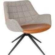 Zuiver Doulton Loungestoel Vintage Bruin