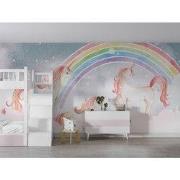 Eenhoorn sprookje - Kinderbehang - 389,6 cm x 280 cm - Walloha