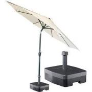 Kopu® ronde stokparasol 300 cm Calma met voet - Naturel