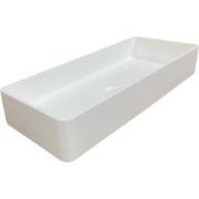 Solid Surface opbouw waskom Toledo 75x32cm mat wit