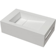 Solid Surface Wastafel Umbriel 50x31cm mat wit