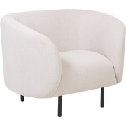 LOEN - Fauteuil - Beige/Zwart - Polyester