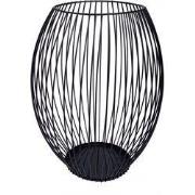 QUVIO Kaarsenhouder met frame - 24 cm - Rond - Metaal - Zwart