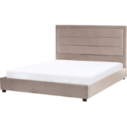 ROUEN - Waterbed - Taupe - 160 x 200 cm - Fluweel