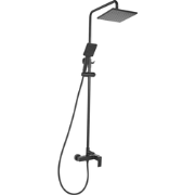 CATAGENA - Douchemengkraan set met regendouche - Zwart - Messing