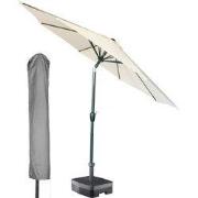 Kopu® ronde stokparasol 300 cm Calma met hoes - Naturel