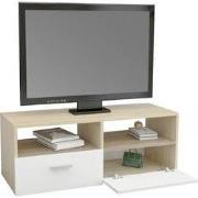 ML-Design TV lowboard wit/naturel, 95x36x35 cm, gemaakt van MDF spaanp...