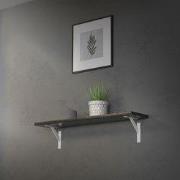 Wandhouder Plankhouder set van 2 180 x 180 mm wit aluminium ML design