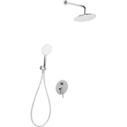 PUELO - Ingebouwde doucheset met regendouche - Zilver - Messing