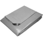 dekzeil met zeilogen, 3x4 m 180g/m², grijs, gemaakt van polyethyleenwe...