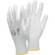 4 paar werkhandschoenen Nylon met PU-coating Maat 8-M Wit