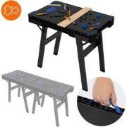 Inklapbare werkbank 86 cm van kunststof, kan worden gebruikt als zaagb...