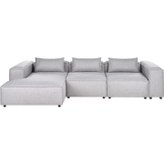 BRANDE - Modulaire bank - Grijs - Rechtszijdig - Polyester