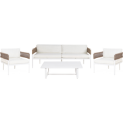 SERLA - Loungeset 4-zits - Wit - Aluminium
