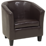 BORWICK - Fauteuil - Bruin - Kunstleer