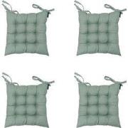 Madison -  Zitkussen Toscane Napels kaki - Ca. 46x46 cm - Set van 4