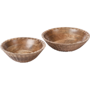 SOHAG - Set van 2 schalen - Bruin - Mangohout