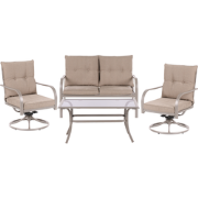 MESTRINO - Loungeset 4-zits - Beige - Staal