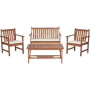 ALTIDONA - Loungeset - Gebroken wit - Acaciahout