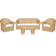 LIVADEIA - Loungeset 5-zits - Natuurlijk - Rotan