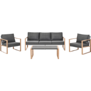 GELSO - Loungeset 5-zits - Donkergrijs - Aluminium