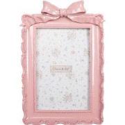 Clayre & Eef Fotolijst 10x15 cm Roze Kunststof