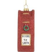 Clayre & Eef Kersthanger Brievenbus 5x4x11 cm Rood Kunststof