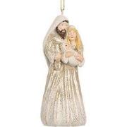 Clayre & Eef Kersthanger Kerstgroep 11 cm Beige Kunststof