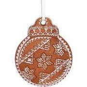 Clayre & Eef Kersthanger 8x2x10 cm Bruin Kunststof