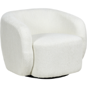 TORE - Draaifauteuil - Off-white - Polyester